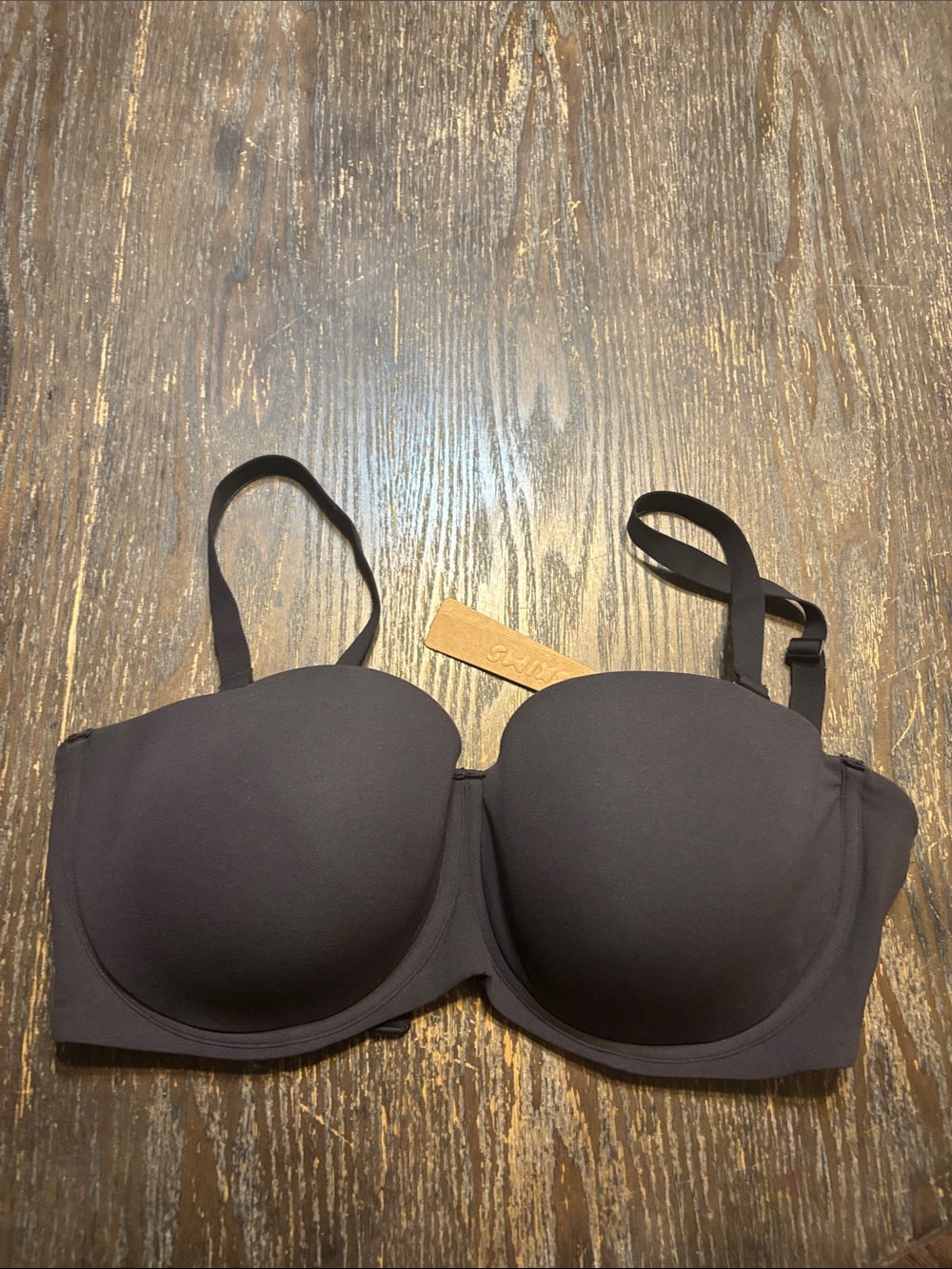 SKIMS Black Fits everybody Convertible Strapless 36DD NWT onyx Bra